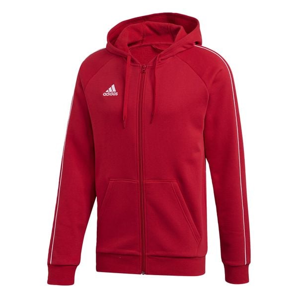 Bluza adidas Core 18 FZ Hoody M FT8071. Białe bluzy męskie Adidas, m, bez wzorów, bez kaptura, do piłki nożnej. Za 109.99 zł.