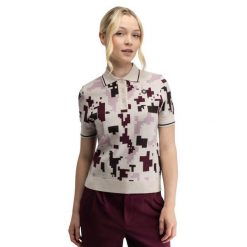 Damska golfowa koszulka polo z dzianiny Siroko Hazard-W Pink. Czerwone obuwie sportowe damskie SIROKO, bez wzorów, z dzianiny, na golfa. Za 212.00 zł.