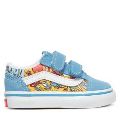 Sneakersy Vans. Niebieskie trampki i tenisówki chłopięce Vans, bez wzorów, bez zapięcia. Za 139.99 zł.