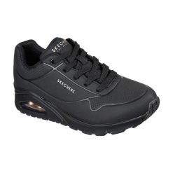 Buty sportowe damskie Skechers Stand On Air. Czarne obuwie sportowe damskie Skechers, bez wzorów, z materiału. Za 349.99 zł.
