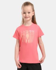 Dziewczęca bawełniana koszulka Kilpi MALGA-JG. Czerwone t-shirty i topy dla dziewczynek Kilpi, bez wzorów, z bawełny, bez ramiączek. Za 60.57 zł.