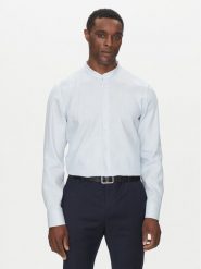BOSS Koszula H-HANK-standup-214 50539233 Błękitny Slim Fit. Niebieskie koszule męskie Boss, m, bez wzorów, z lyocellu, biznesowe, bez kołnierzyka, bez ramiączek. Za 379.99 zł.