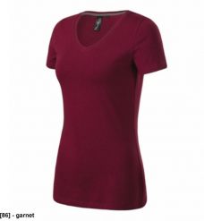MALFINI Action V-neck - ADLER - Action V-neck - Koszulka damska, 180 g/m, 95 % bawełna, 5 % elastan garnet S. T-shirty damskie Malfini, m, bez wzorów, z bawełny, bez kołnierzyka. Za 34.15 zł.