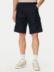 BOSS Szorty materiałowe Sisla 50559366 Granatowy Relaxed Fit. Niebieskie szorty męskie Boss, m, bez wzorów, ze lnu. Za 629.99 zł.