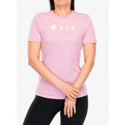 Koszulka szybkoschnąca damska Fox Absolute SS Tech Tee. Czerwone koszulki sportowe damskie FOX, bez wzorów, bez kołnierzyka, bez ramiączek. Za 129.99 zł.