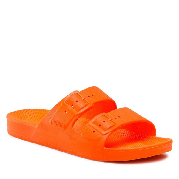 Klapki Freedom Moses. Brązowe klapki damskie Freedom moses, bez wzorów, bez obcasa. Za 159.99 zł.