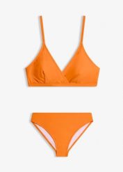 Bikini z wysoko wyciętymi nogawkami (2 części). Brązowe bikini damskie bonprix, bez wzorów. Za 64.99 zł.