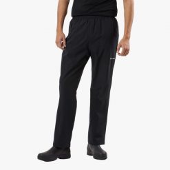 Spodnie przeciwdeszczowe Turystyka Męska Swedemount Tjörn oddychające. Czarne spodnie sportowe męskie SWEDEMOUNT, na lato, m, bez wzorów, z tkaniny, trekkingowe. Za 199.99 zł.