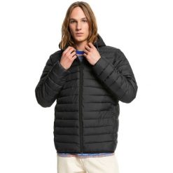 Kurtka puchowa dla Mężczyzn SCALY Czarny. Czarne kurtki męskie Quiksilver, m, bez wzorów, z poliesteru, trekkingowe. Za 449.99 zł.