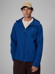 4F Kurtka softshell wiatroodporna membrana 5000 męska - granatowa 3XL. Niebieskie kurtki męskie 4f, m, bez wzorów, z materiału, klasyczne, bez kaptura. Za 299.99 zł.