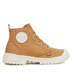 Trapery Palladium. Brązowe kozaki damskie Palladium. Za 429.99 zł.