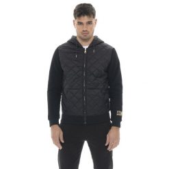 Herren-Kapuzenjacke mit durchgehendem Reißverschluss, Nylon i polar, Leone. Czarne bluzy męskie LEONE 1947 APPAREL, bez wzorów, z nylonu, bez kaptura. W wyprzedaży za 235.76 zł.