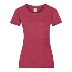 Koszulka Damska Valueweight Heather T-shirt. Czerwone koszulki sportowe damskie Fruit of the Loom, xl, bez wzorów, sportowe, bez kołnierzyka. Za 30.99 zł.