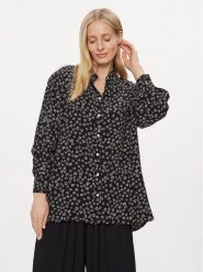 Tommy Jeans Koszula Ditsy DW0DW17346 Czarny Oversize. Czarne bluzki damskie Tommy Jeans, xs, bez wzorów, z jeansu, bez kołnierzyka, bez ramiączek. Za 669.99 zł.