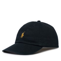 Czapka z daszkiem Polo Ralph Lauren. Czarne czapki i kapelusze męskie Polo Ralph Lauren, bez wzorów. Za 329.99 zł.