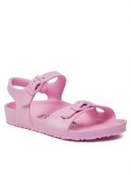 Birkenstock Sandały Rio 1027412 Różowy. Czerwone sandały dziewczęce Birkenstock, z tworzywa sztucznego, bez zapięcia. Za 109.99 zł.