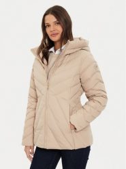 Tommy Hilfiger Kurtka puchowa Chevron WW0WW42623 Beżowy Regular Fit. Brązowe kurtki damskie Tommy Hilfiger, xxs, bez wzorów, z puchu, bez kaptura. Za 759.99 zł.