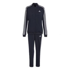 Essentials 3-Stripes Track Suit. Białe obuwie sportowe damskie Adidas, bez wzorów, z dresówki, na fitness i siłownię. Za 274.50 zł.