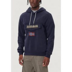 Bluza Mężczyzna NAPAPIJRI BURGEE WINT 4. Niebieskie bluzy męskie Napapijri, m, bez wzorów, bez kaptura. W wyprzedaży za 383.55 zł.