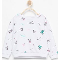 Bluza z nadrukiem kaktusów - Biały. Bluzy dla dziewczynek marki Reserved. Za 24.99 zł.
