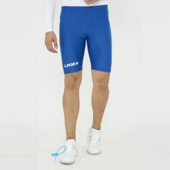 Męskie Spodenki Biegowe Elastyczne z Kieszeniami Niebieskie. Niebieskie krótkie spodenki sportowe męskie Legea, m, bez wzorów, z bawełny, do biegania. Za 80.00 zł.
