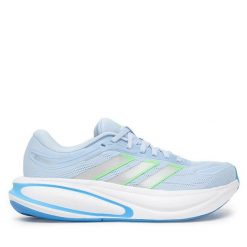Buty do biegania adidas. Niebieskie obuwie sportowe damskie Adidas, bez wzorów, do biegania. Za 299.99 zł.