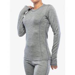 Bluza termoaktywna damska Sensor Merino Bold Tee LS. Szare bluzy damskie Sensor, na zimę, bez wzorów, bez kaptura. Za 377.99 zł.
