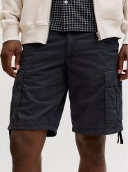 Jack & Jones Szorty materiałowe Cole Frank 12291369 Czarny Regular Fit. Czarne szorty męskie Jack & Jones, m, bez wzorów, z bawełny. Za 159.99 zł.