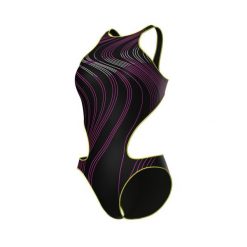 Damski kostium kąpielowy 1-częściowy Arena One Stream. Czarne kostiumy jednoczęściowe damskie Arena, l, bez wzorów, z materiału, eleganckie, na fitness i siłownię. Za 301.50 zł.