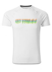 Koszulka Trimm DESTINY. Białe koszulki sportowe męskie TRIMM, l, bez wzorów, z elastanu, bez kołnierzyka, bez ramiączek. Za 100.00 zł.