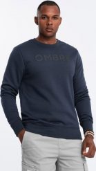 Ombre Klasyczna bluza dresowa męska z napisem granatowa V3 OM-SSPS-0181 S. Bluzy męskie Ombre, m, bez wzorów, z dresówki, bez kaptura. Za 139.99 zł.