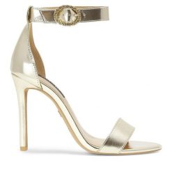 Sandały Nine West. Żółte sandały damskie Nine West, bez wzorów, bez obcasa, na szpilce, bez zapięcia. Za 137.99 zł.