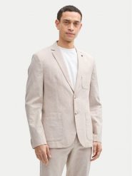 Tom Tailor Marynarka 1045065 Beżowy Regular Fit. Brązowe marynarki męskie Tom Tailor, bez wzorów, z bawełny. Za 329.99 zł.