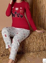 Rinda Damska piżama pidżama długa XXL 2XL bawełna. Koszule nocne damskie Rinda, xl, bez wzorów, z bawełny, długie. Za 45.00 zł.