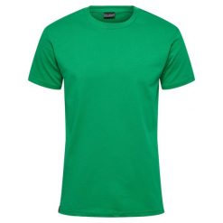 Koszulka Hummel Red Basic. Zielone koszulki sportowe męskie Hummel, m, bez wzorów, z bawełny, bez kołnierzyka, bez ramiączek, na fitness i siłownię. Za 127.50 zł.