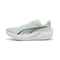 Damskie buty do biegania Puma Deviate Nitro 4. Zielone obuwie sportowe damskie Puma, bez wzorów, z gumy, do biegania. Za 699.50 zł.