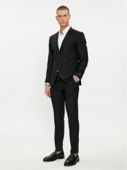 Jack & Jones Garnitur Solaris 12148166 Czarny Super Slim Fit. Czarne garnitury męskie Jack & Jones, bez wzorów, z syntetyku. Za 499.99 zł.