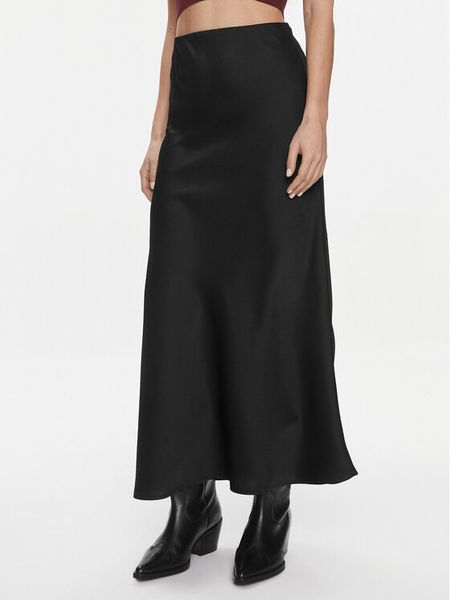 Vila Spódnica midi Tyla 14096849 Czarny Regular Fit. Czarne spódnice damskie Vila, bez wzorów, z syntetyku, midi. Za 139.99 zł.