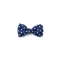 MUCHA GOTOWA BAWEŁNIANA BLUE SPOTS. Krawaty i muchy marki Giacomo Conti. Za 49.00 zł.