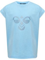 Koszulka dla dziewczynki Hummel Diez. Niebieskie t-shirty i topy dla dziewczynek Hummel, bez wzorów, z dżerseju, bez ramiączek. Za 107.00 zł.