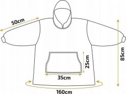 ZOLTA Ciepły koc TV Bluza z rękawami Narzuta Szlafrok 160x85. Żółte bluzy damskie ZOLTA, bez wzorów, bez kaptura. Za 187.52 zł.