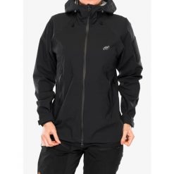 Kurtka przeciwdeszczowa damska Helikon-Tex Squall Hardshell. Czarne kurtki damskie HELIKON-TEX, bez wzorów, z hardshellu, bez kaptura, trekkingowe. Za 839.99 zł.