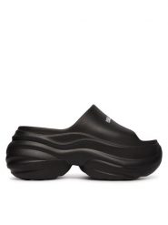 KARL LAGERFELD Klapki KL88900A Czarny. Czarne klapki damskie KARL LAGERFELD, bez wzorów, z syntetyku, bez obcasa. Za 421.99 zł.