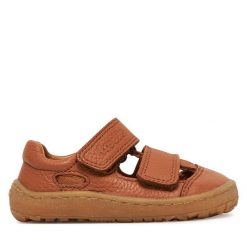 Sandały Froddo. Brązowe sandały dziewczęce Froddo, bez zapięcia. Za 229.99 zł.