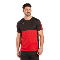 Jersey Erima Six Wings. Czarne koszulki sportowe męskie Erima, bez wzorów, z jersey, bez kołnierzyka, bez ramiączek, do piłki nożnej. Za 166.00 zł.