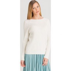 SWETER PIREO Max Mara Leisure. Białe swetry damskie Max Mara Leisure, l, z aplikacjami, z dzianiny, bez kołnierzyka, bez ramiączek, bez kaptura. Za 594.30 zł.