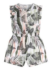 Guess Kombinezon J3GK13 WFBN0 Zielony Regular Fit. Zielone sukienki dla dziewczynek Guess, z aplikacjami, z wiskozy, bez ramiączek. Za 279.99 zł.