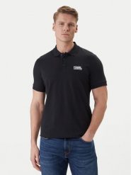 KARL LAGERFELD Polo 745780 562235 Granatowy Regular Fit. Niebieskie koszulki polo męskie KARL LAGERFELD, m, bez wzorów, z bawełny, bez ramiączek. Za 299.99 zł.