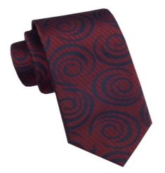 Elegancki Męski Krawat - Alties - Ciemna Czerwień, Duży Wzór. Niebieskie krawaty i muchy Alties, bez wzorów, z tkaniny, eleganckie. Za 49.00 zł.