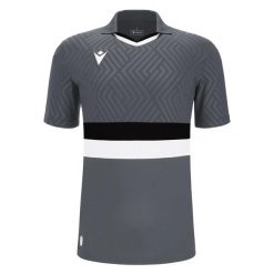Jersey Macron Charon Eco. Czarne koszulki sportowe męskie Macron, bez wzorów, z jersey, bez kołnierzyka, bez ramiączek, do piłki nożnej. Za 241.50 zł.
